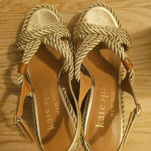 Kate Spade Tahiti Rope Wedge Sandals Size 7.5/38
